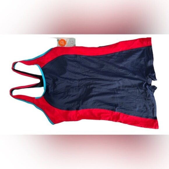 Athletic Racerback color block One Piece Bathing Suit. Size: XL. NWT (1767) - Picture 6 of 14